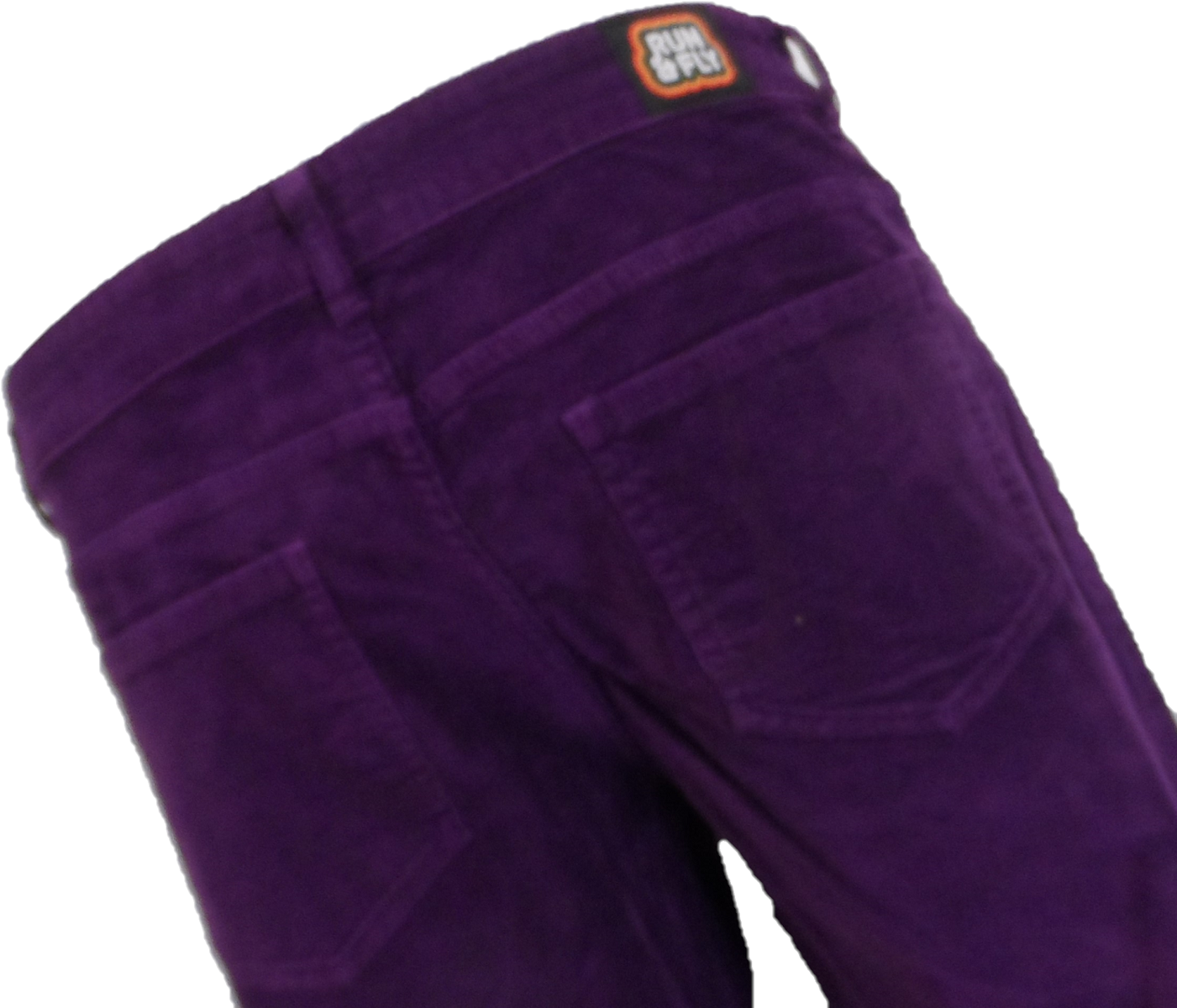 Run & Fly Mens Vintage 60s 70s Retro Purple Bell Bottom Super Flares