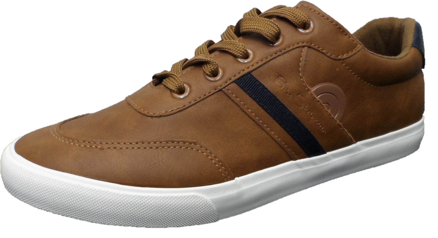 Ben Sherman baskets rétro mod scooper tan pour hommes