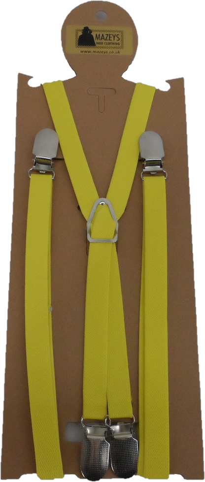 Mazeys Classic X Back 1/2 Inch Mod Skinhead Fully Adjustable Braces