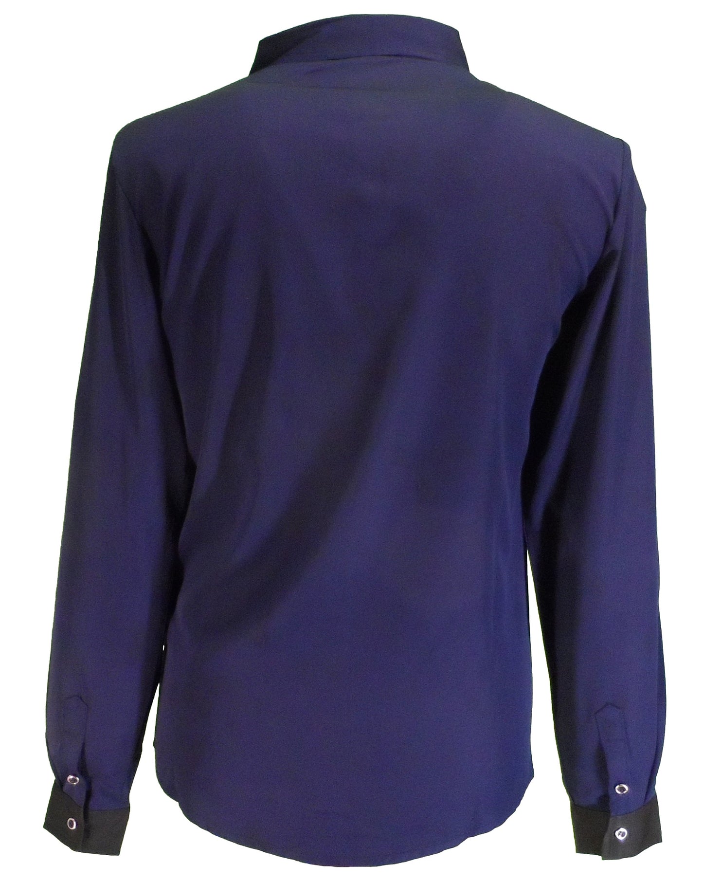 Mazeys Camisas Vintage/Retro De Vaquero Rosa Occidental Azul Marino Para Hombre