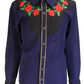 Mazeys Mens Navy Blue Western Rose Cowboy Vintage/Retro Shirts