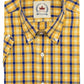 Relco chemises boutonnées à manches courtes à carreaux vichy jaune pour hommes