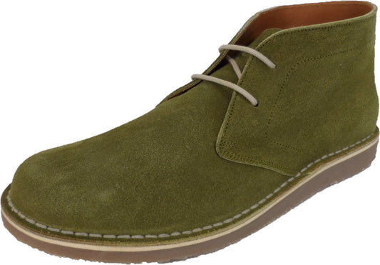 Delicious Junction Real Suede Gary Crowley Olive Green Desert Boots