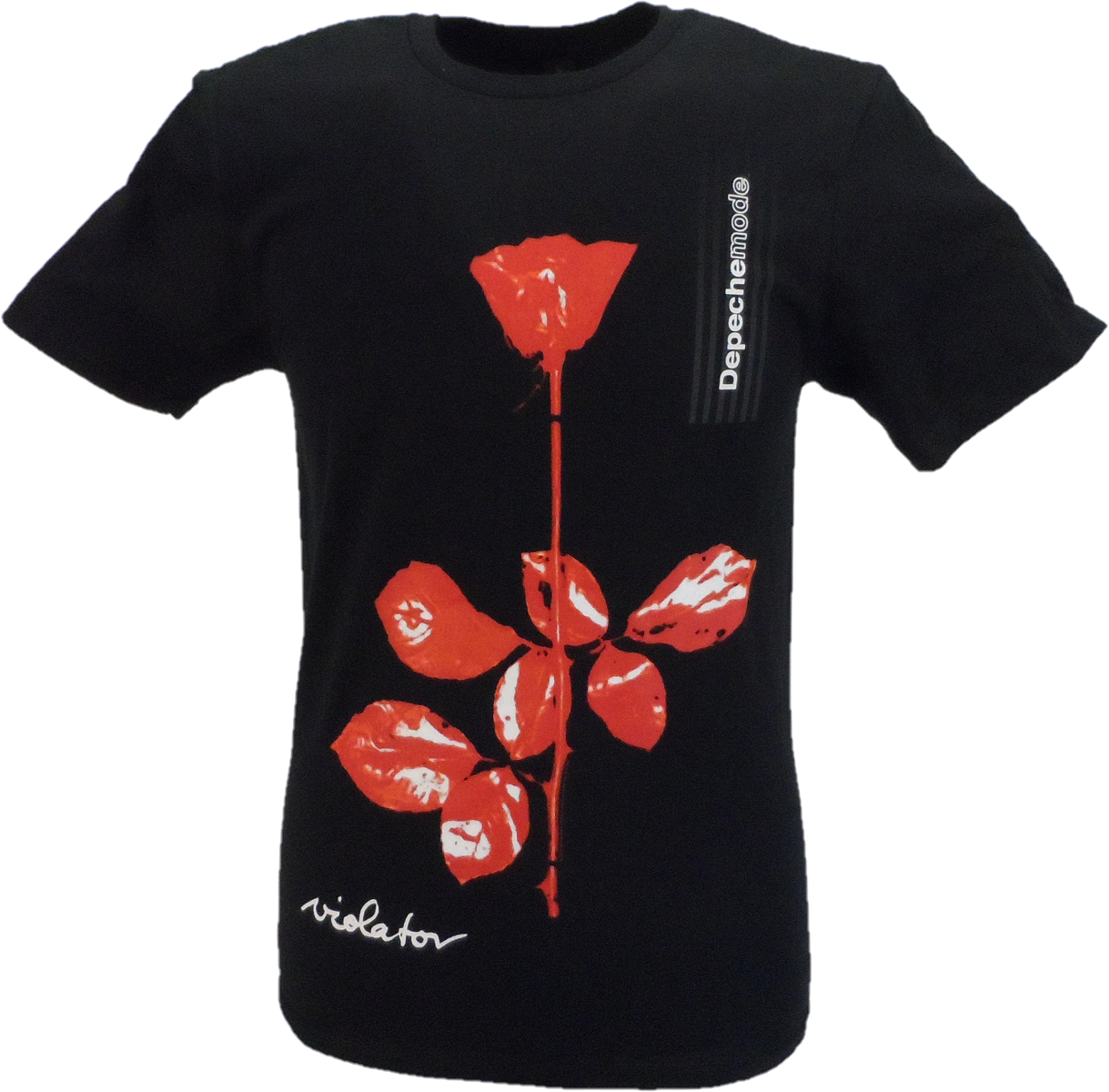 Camiseta negra oficial de violador de Depeche Mode para hombre