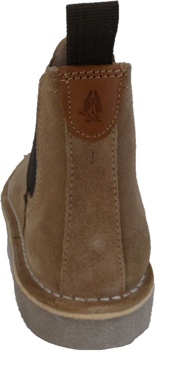 Hush Puppies Mens Sand Real Suede Chelsea Desert Boots