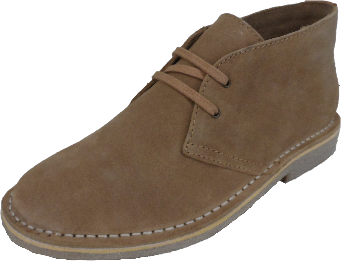 Hush Puppies Mens Sand 2 Eyelet Real Suede Desert Boots