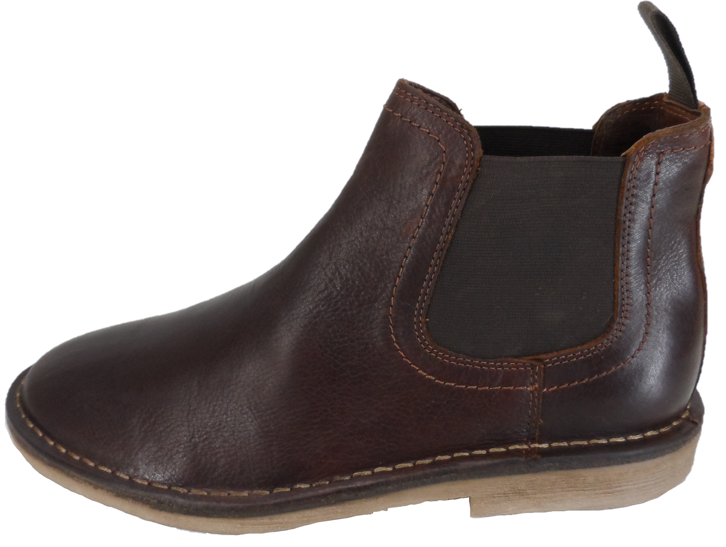 Hush Puppies Herren-Chelsea-Wüstenstiefel aus braunem Leder