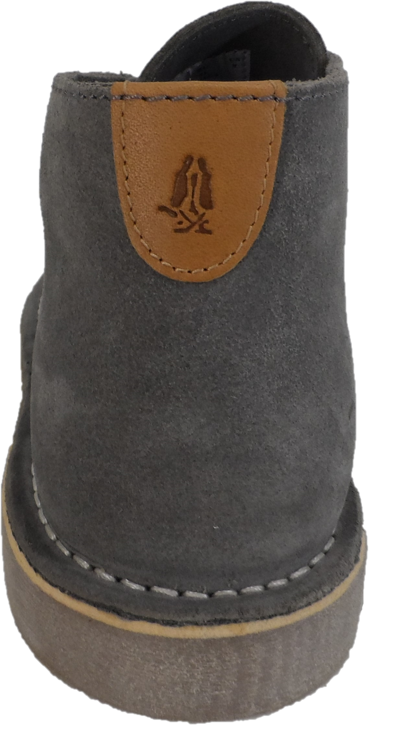 Hush Puppies Mens Grey 2 Eyelet Real Suede Desert Boots