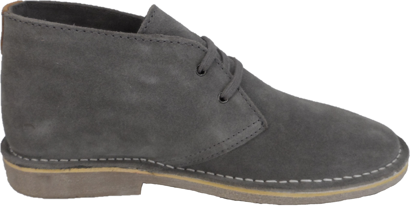 Hush Puppies bottes désertiques en daim véritable gris à 2 œillets pour hommes