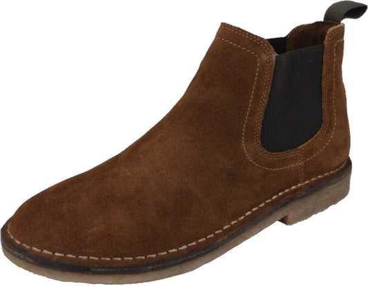 Hush Puppies bottines chelsea en daim véritable marron clair pour hommes