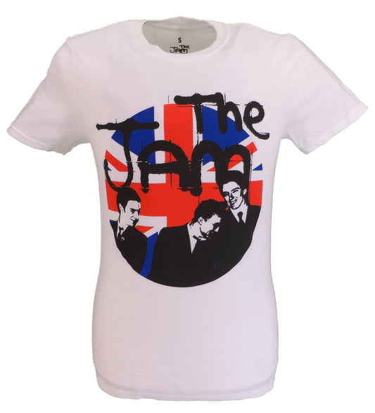 T-shirt officiel Union Jack blanc pour homme The Jam