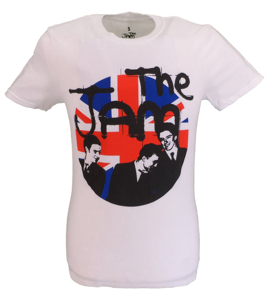 Herre hvid union jack official The Jam t-shirt