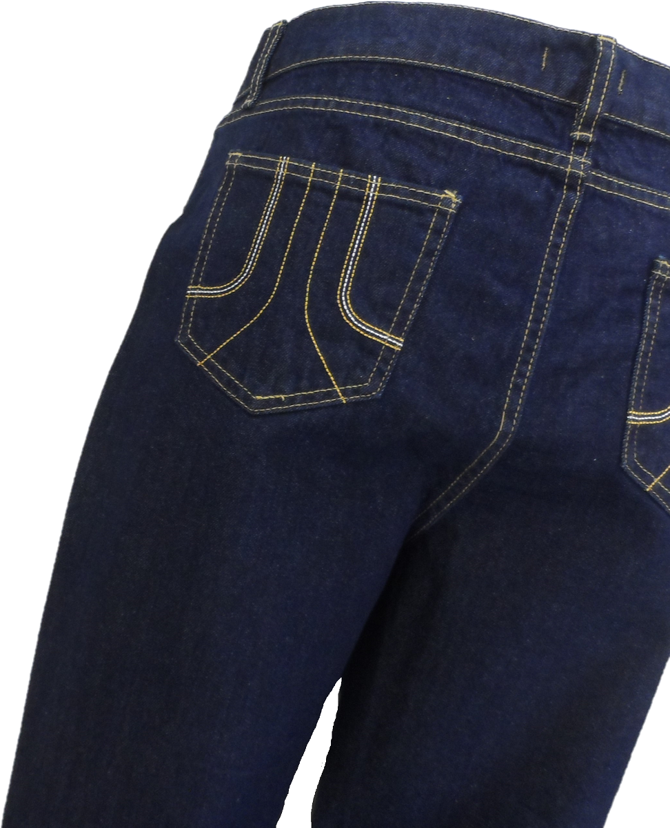 Run & Fly Mens Vintage 60s 70s Retro Bell Bottom Super Raw Denim Flares