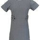 Love Her Madly Ladies 60s Retro Mod Vintage Mod Dogtooth Dress