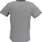 Lambretta Mens Grey/Navy Retro 100% Cotton Polo Shirt