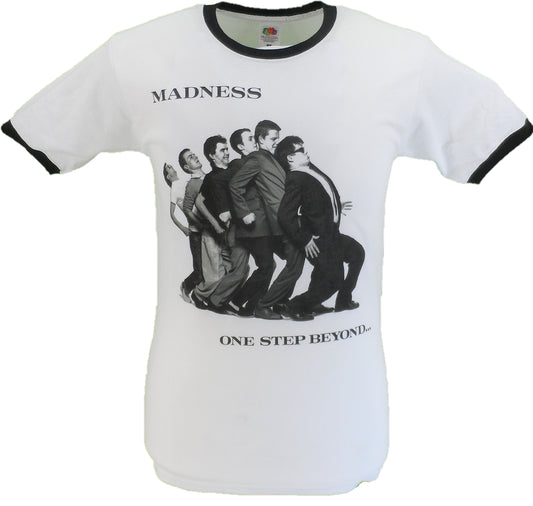 Weißes offizielles Madness One Step Beyond Ringer-T-Shirt für Herren