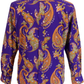 Mens 70s Purple Psychedelic Paisley Shirt