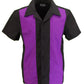 Mazeys Bowling Shirts Rockabilly Rétro Violet/Noir