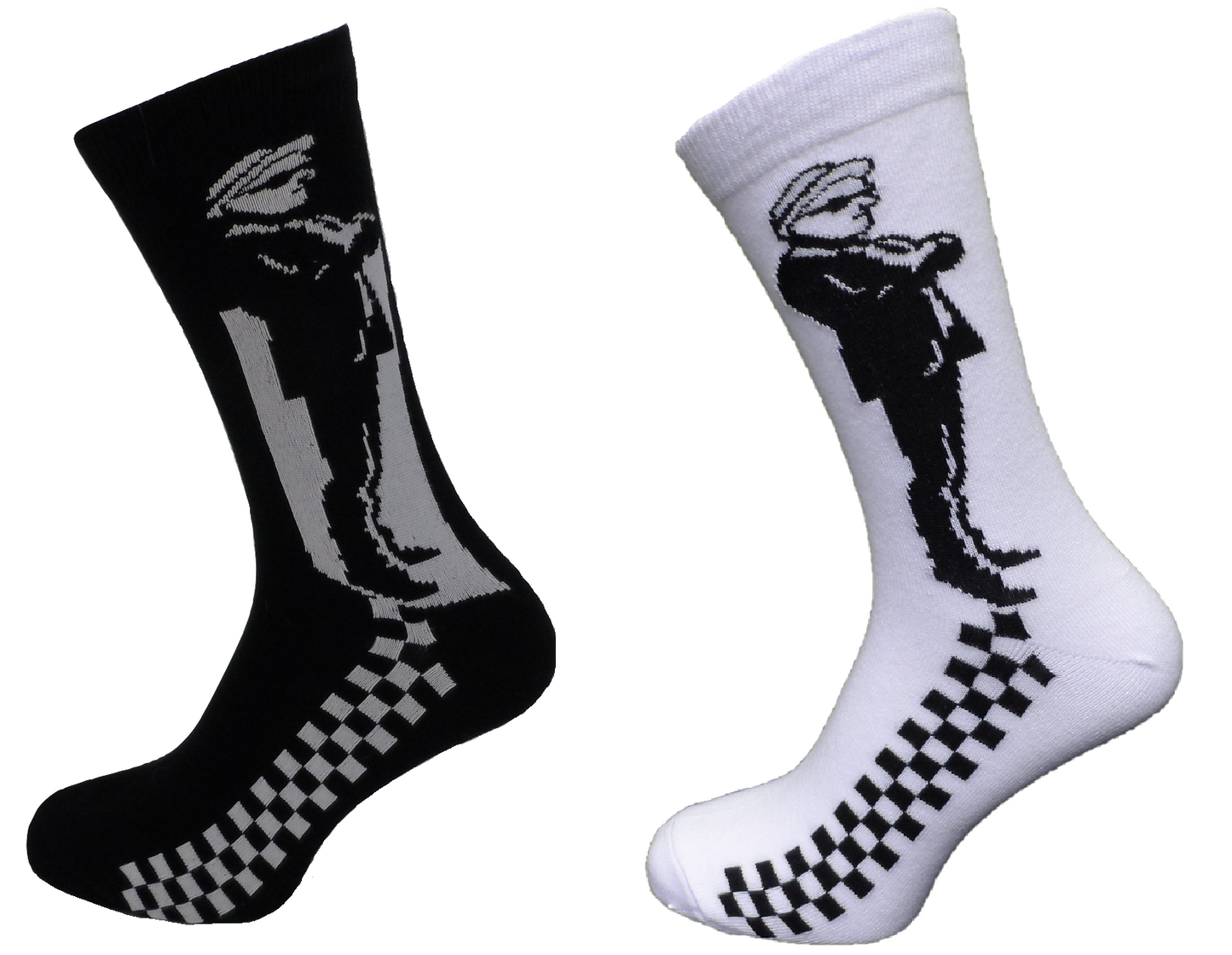 Mens 2 Pair Pack Multi Pack Ska Man 2 Tone Retro Socks