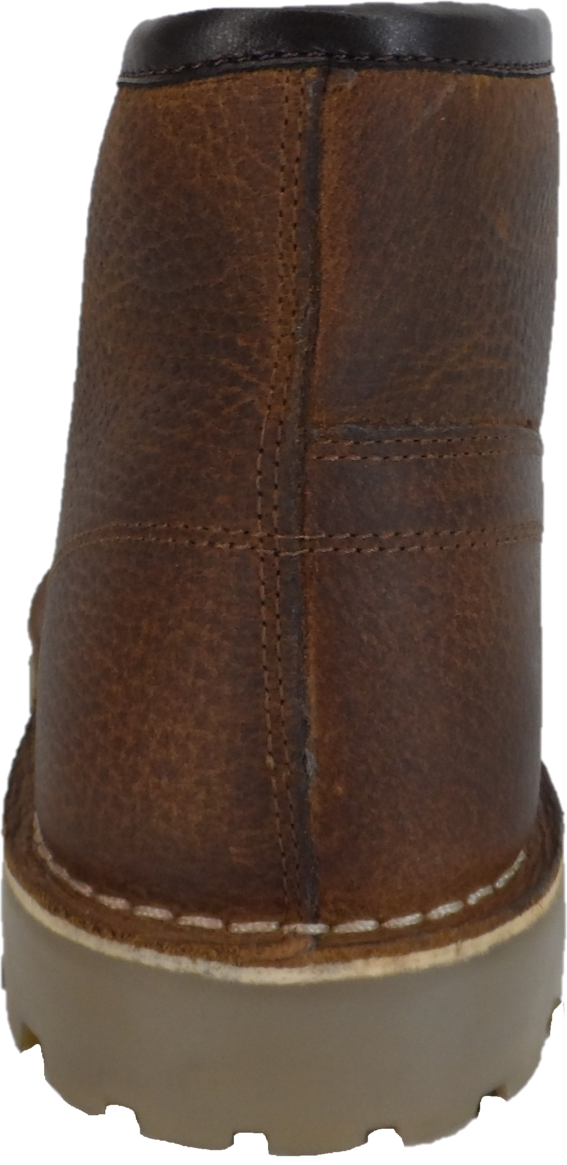 Originale Monkey Boots aus braunem Narbenleder im Stil der 1970er Jahre