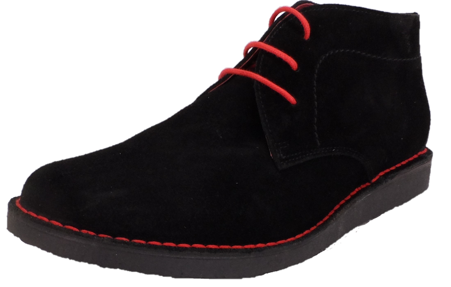 Ikon Original Black Nomad 70s Mod Style Real Suede Desert Boots