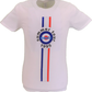 Herre Officielt Licenseret Oasis White Stripes 95 Logo T-Shirt