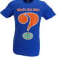 Mens Official Licensed Oasis Royal Blue Whats The Story T Shirt