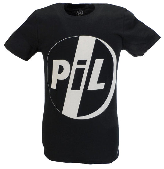 T-shirt noir officiel pil public image logo limité pour hommes