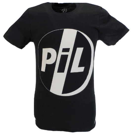 Mens Black Official PIL Public Image Limited Logo T Shirt