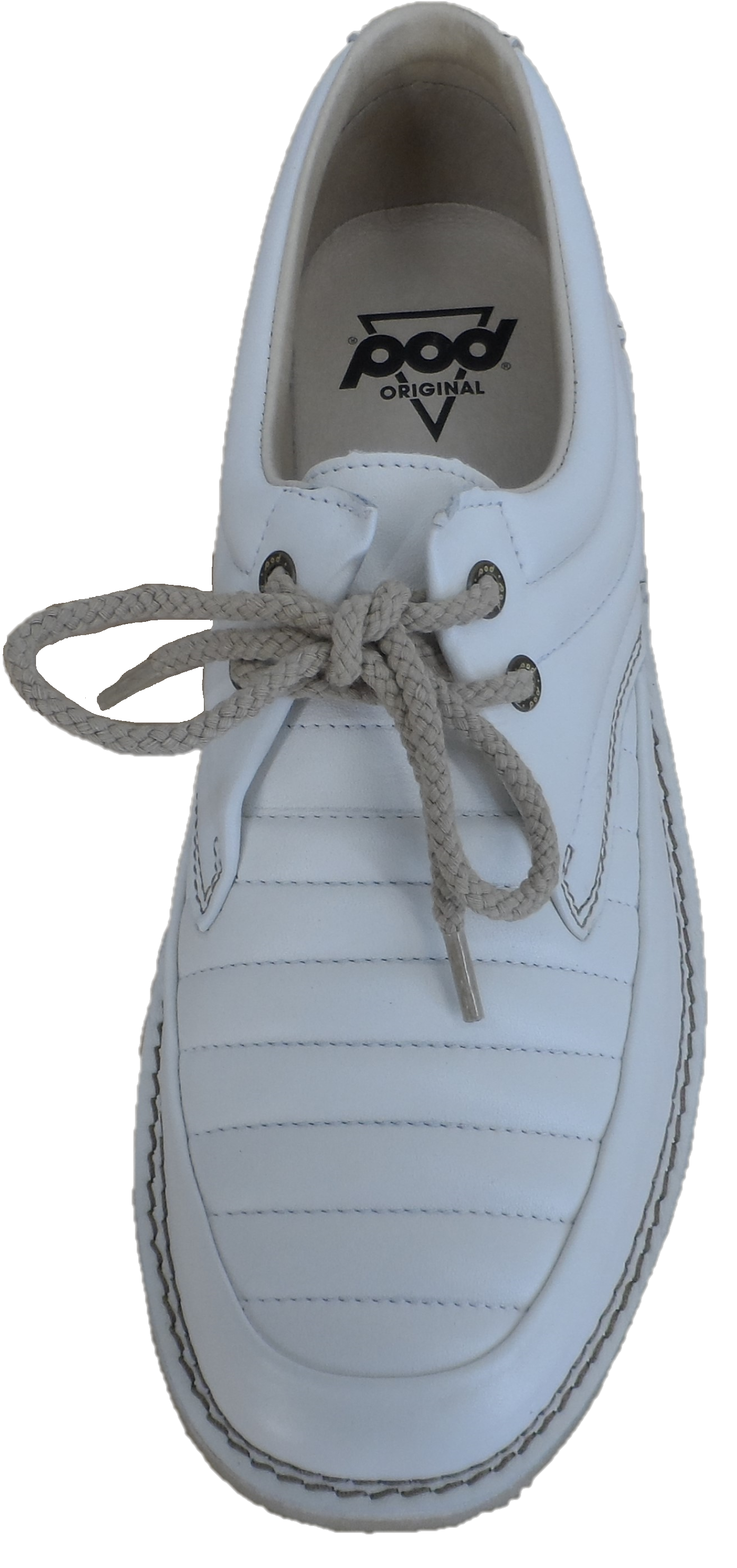 Zapatos Pod Original jagger blancos retro mod de cuero