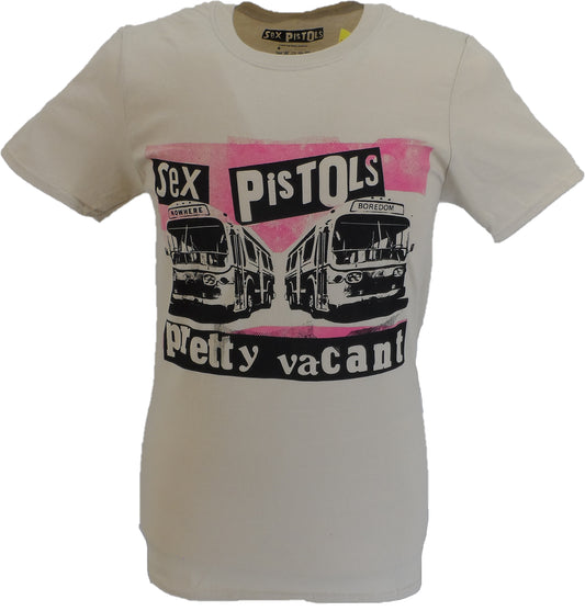 Sandbraunes offizielles Herren-T-Shirt „Sex Pistols Pretty Vacant“.