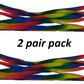 2 Pair Pack of Rainbow 110 CM Shoe Boot Laces