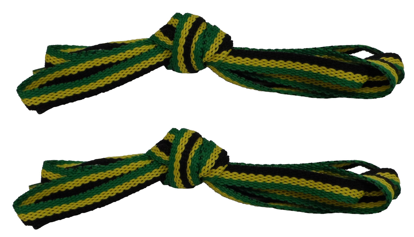 2 Pair Pack of Rasta and Jamaican 100 CM Shoe Boot Laces