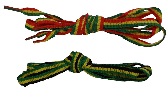 2 Pair Pack of Rasta and Jamaican 100 CM Shoe Boot Laces