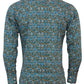 Chemise à manches longues en coton paisley bleu Relco Platinum pour homme