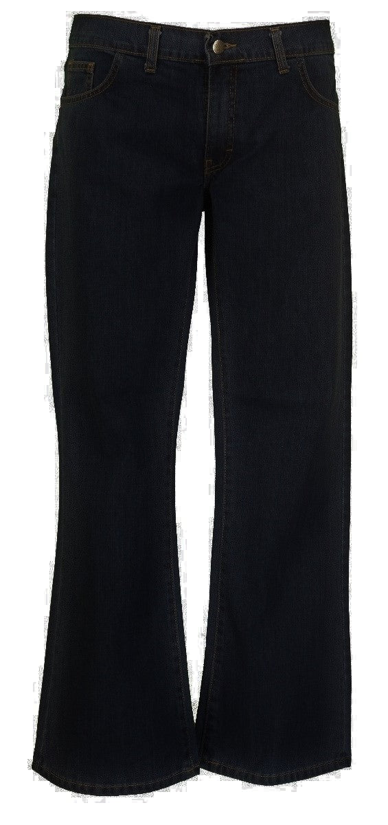 Run & Fly Mens Indigo Raw Denim Bootcut Flares Jeans