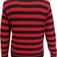 Men's Black and Red Retro Striped Jumper