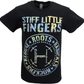 T-shirt officiel noir pour hommes, petits doigts rigides, racines, radicaux, rockers et reggae