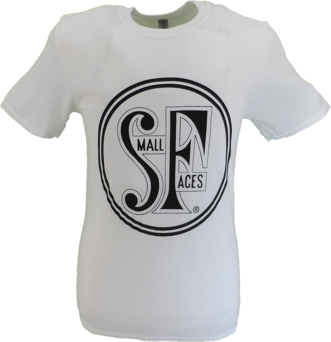 Mens White Official Small Faces Logo T Shirt