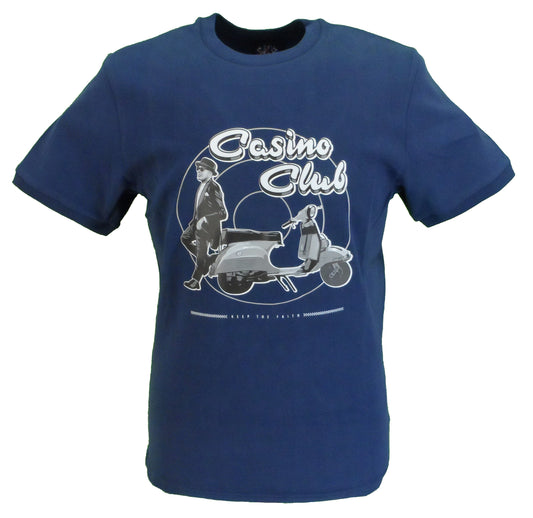 Ska & Soul Mens Navy Casino Club 100%  Cotton T Shirt