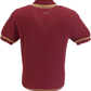 Art Gallery Mens Mcgriff Wine/Gold Knitted Polo