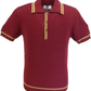 Art Gallery Mens Mcgriff Wine/Gold Knitted Polo