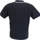 Gabicci Vintage Marineblaues Lineker-Kurzarm-Strickpoloshirt