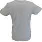 Lambretta Mens Cool Blue Cut and Sew Striped Retro T-Shirt