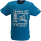Lambretta Mens Mykomos Blue Sooter Retro T Shirt