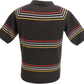 Merc Herren Madison Brown gestrickte Vintage Mod Polo Shirts