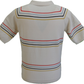 Merc Mens Madison Ivory Knitted Vintage Mod Polo Shirts