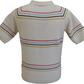 Merc Herren Madison Ivory gestrickte Vintage Mod Polo Shirts