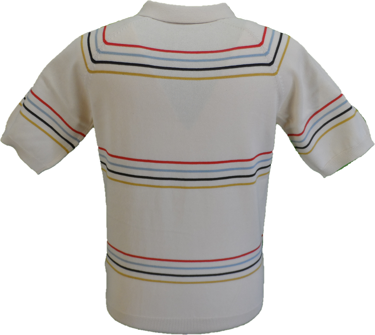 Merc Herren Madison Ivory gestrickte Vintage Mod Polo Shirts