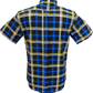 Mazeys Mens Black/Yellow Multi Checked 100% Cotton Short Sleeved Shirts